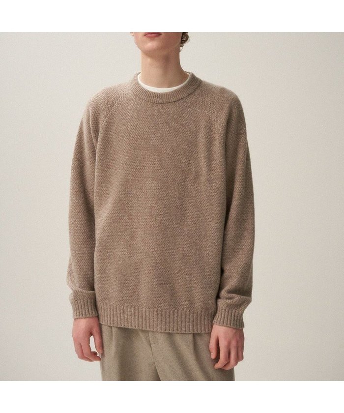 【エイトン/ATON】のLAMBS WOOL クルーネックセーター - UNISEX インテリア・キッズ・メンズ・レディースファッション・服の通販 founy(ファニー) https://founy.com/ ファッション Fashion レディースファッション WOMEN トップス・カットソー Tops/Tshirt ニット Knit Tops NEW・新作・新着・新入荷 New Arrivals A/W・秋冬 Aw・Autumn/Winter・Fw・Fall-Winter ユニセックス Unisex スウェット Sweat スリーブ Sleeve セーター Sweater ハイネック High Neck リラックス Relax 鹿の子 Pique |ID: prp329100004210868 ipo3291000000029196787