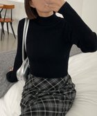 【ウィゴー/WEGO】のリブハイネックショートニット ブラック|ID:prp329100004211730