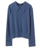 【イェッカ ヴェッカ/YECCA VECCA】の襟付きパールニット 人気、トレンドファッション・服の通販 founy(ファニー) ファッション Fashion レディースファッション WOMEN トップス・カットソー Tops/Tshirt ニット Knit Tops NEW・新作・新着・新入荷 New Arrivals A/W・秋冬 Aw・Autumn/Winter・Fw・Fall-Winter おすすめ Recommend カフス Cuffs コンパクト Compact セーター Sweater バランス Balance パール Pearl フォルム Form ポケット Pocket エレガント 上品 Elegant thumbnail Blue|ID: prp329100004211759 ipo3291000000029205422