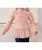 【エニファム/any FAM / KIDS】のふくれジャガードリボンチュニック ピンク|ID: prp329100004214965 ipo3291000000032674933