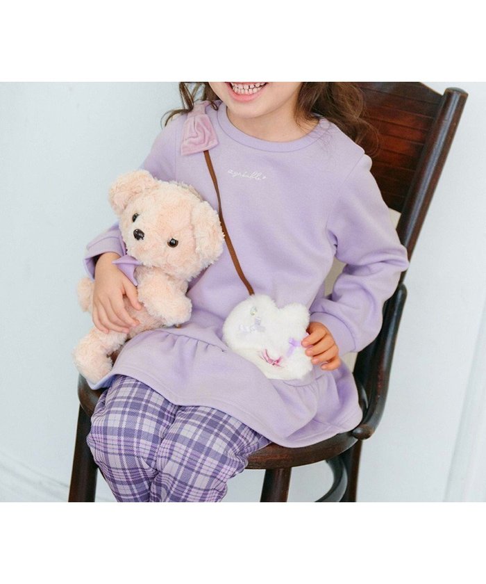 【エニファム/any FAM / KIDS】の裏シャギーポシェットトレーナー インテリア・キッズ・メンズ・レディースファッション・服の通販 founy(ファニー) https://founy.com/ ファッション Fashion キッズファッション KIDS トップス・カットソー Tops/Tees/Kids A/W・秋冬 Aw・Autumn/Winter・Fw・Fall-Winter ガーリー Girly スウェット Sweat フレア Flare ポケット Pocket ポシェット Pochette ラベンダー Lavender リボン Ribbon 冬 Winter |ID: prp329100004214970 ipo3291000000029243691