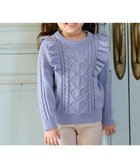 【エニファム/any FAM / KIDS】の肩フリルハートケーブルニット 人気、トレンドファッション・服の通販 founy(ファニー) ファッション Fashion キッズファッション KIDS トップス・カットソー Tops/Tees/Kids NEW・新作・新着・新入荷 New Arrivals A/W・秋冬 Aw・Autumn/Winter・Fw・Fall-Winter ガーリー Girly セーター Sweater フリル Frills ポケット Pocket 冬 Winter 定番 Standard thumbnail サックスブルー|ID: prp329100004216107 ipo3291000000029242133