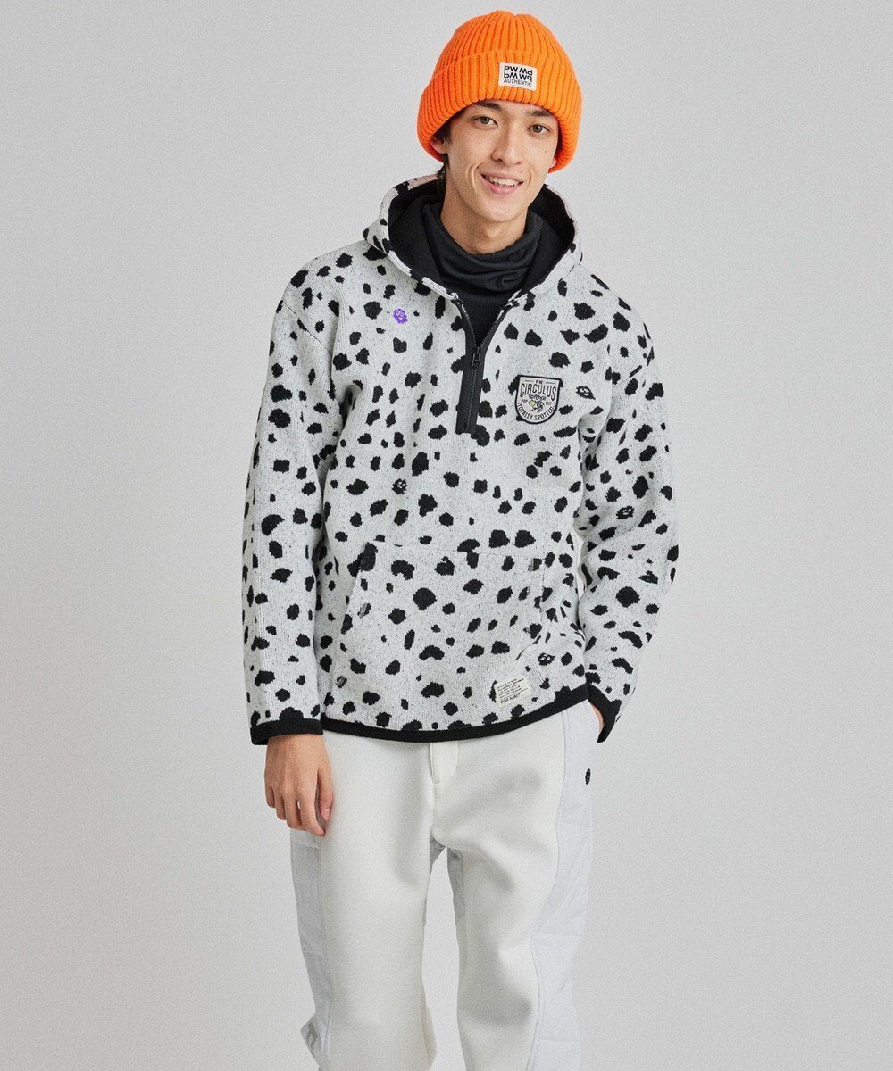 【ピーダブリュサーキュラス/PW CIRCULUS / MEN】の【MEN】SNOW LEOPARD柄フーディー 人気、トレンドファッション・服の通販 founy(ファニー) 　ファッション　Fashion　メンズファッション　MEN　トップス・カットソー　Tops/Tshirt/Men　ニット　Knit Tops　2024年　2024　2024-2025秋冬・A/W　Aw/Autumn/Winter/Fw/Fall/2024-2025　A/W・秋冬　Aw・Autumn/Winter・Fw・Fall-Winter　アクリル　Acrylic　セーター　Sweater　プリント　Print　ベスト　Vest　 other-1|ID: prp329100004222466 ipo3291000000029266794