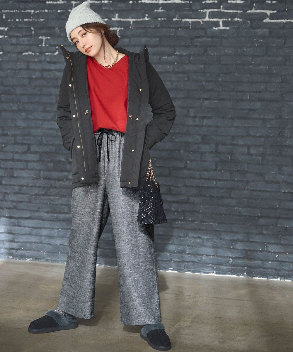 【エニィ スィス/any SiS】の【洗える】ラメキライージードロスト パンツ 人気、トレンドファッション・服の通販 founy(ファニー) 　ファッション　Fashion　レディースファッション　Fashion for Women　パンツ　Pants & Trousers　洗える　Machine Washable　ストライプ　Stripe, Striped Pattern　ストレート　Straight, Straight Cut　ツイード　Twill, Twill Weave　楽ちん　Easy Fit, Comfortable　ワイド　Wide, Wide Fit　A/W・秋冬　Autumn/Winter　エレガント 上品　Elegant　新作・新入荷　New Arrivals / New In　 other-1|ID: prp329100004222511 ipo3291000000032476617