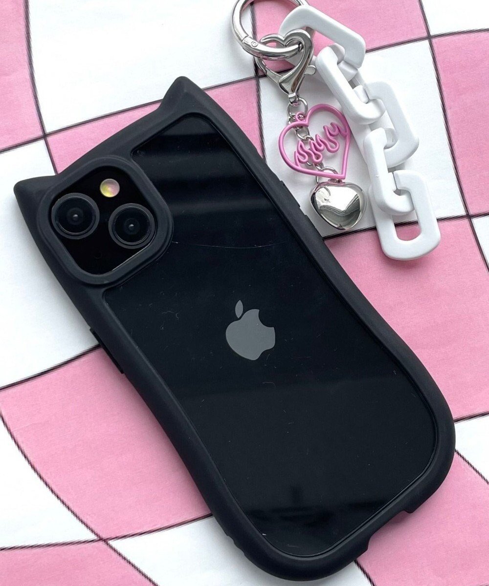 【ウィゴー/WEGO】の猫耳フレームiphoneケース(ブラック) インテリア・キッズ・メンズ・レディースファッション・服の通販 founy(ファニー) 　ファッション　Fashion　レディースファッション　WOMEN　スポーツウェア　Sportswear　iPhone アイフォーン　Iphone　スポーツ　Sports　スマホ　Smartphone　フィット　Fit　フレーム　Flame　モバイル　Mobile　再入荷　Restock/Back In Stock/Re Arrival　猫　Cat　柄3|ID: prp329100004225283 ipo3291000000029382487