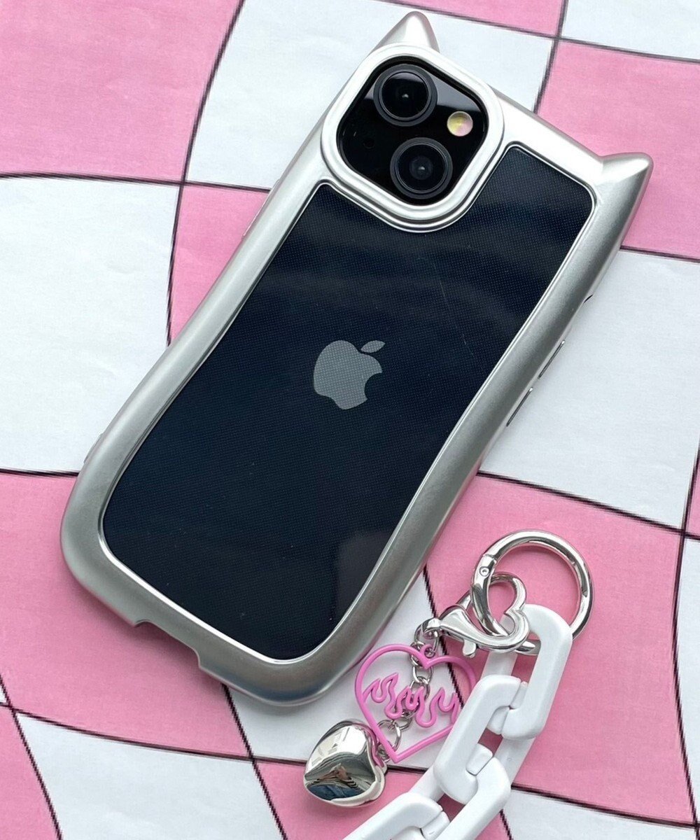 【ウィゴー/WEGO】の猫耳フレームiphoneケース(シルバー) インテリア・キッズ・メンズ・レディースファッション・服の通販 founy(ファニー) 　ファッション　Fashion　レディースファッション　WOMEN　スポーツウェア　Sportswear　iPhone アイフォーン　Iphone　シルバー　Silver　スポーツ　Sports　スマホ　Smartphone　フィット　Fit　フレーム　Flame　モバイル　Mobile　再入荷　Restock/Back In Stock/Re Arrival　猫　Cat　柄3|ID: prp329100004225284 ipo3291000000029382492