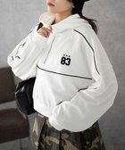 【ウィゴー/WEGO】のパイピングハーフジッププルパーカー 人気、トレンドファッション・服の通販 founy(ファニー) ファッション Fashion レディースファッション WOMEN トップス・カットソー Tops/Tshirt パーカ Sweats A/W・秋冬 Aw・Autumn/Winter・Fw・Fall-Winter ウォッシュ Wash ショート Short スマホ Smartphone デニム Denim パーカー Hoodie レオパード Leopard ワンポイント One Point 長袖 Long Sleeve thumbnail ホワイト|ID: prp329100004225324 ipo3291000000029396947