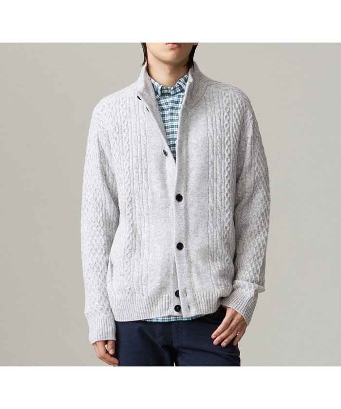 【ジェイ プレス/J.PRESS / MEN】の【Cash Lamb s Wool】ハイネックケーブルカーディガンニット インテリア・キッズ・メンズ・レディースファッション・服の通販 founy(ファニー) https://founy.com/ ファッション Fashion メンズファッション MEN トップス・カットソー Tops/Tshirt/Men ニット Knit Tops カーディガン Cardigans カシミヤ Cashmere カーディガン Cardigan シンプル Simple セーター Sweater ハイネック High Neck フィット Fit ブルゾン Blouson メランジ Melange A/W・秋冬 Aw・Autumn/Winter・Fw・Fall-Winter NEW・新作・新着・新入荷 New Arrivals |ID: prp329100004230975 ipo3291000000029317355