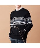 【23区 ゴルフ/23区GOLF / MEN】の【MEN】【ウォッシャブル】フェアアイル柄ニット ブラック系|ID: prp329100004230978 ipo3291000000029317372