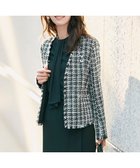 【アイシービー/iCB】の【CLASSY.1月号掲載】ルレックスツイード ノーカラージャケット ブラック×オフホワイト系|ID: prp329100004230988 ipo3291000000030309379