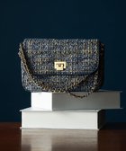 【23区/NIJYUSANKU】のGIOLICA ツイード ショルダーバッグ ブルー×ベージュ|ID: prp329100004230995 ipo3291000000031916411