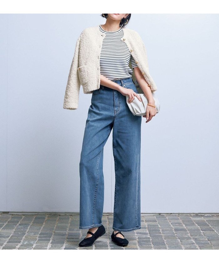 【アンフィーロ 自由区/UNFILO】の【UNFILO DENIM】撥水 ワイドストレートデニム インテリア・キッズ・メンズ・レディースファッション・服の通販 founy(ファニー) https://founy.com/ ファッション Fashion レディースファッション Fashion for Women パンツ Pants & Trousers デニムパンツ・ジーンズ・美脚デニム Denim Jeans & Pants ストレッチ Stretch, Stretchy Fabric ストレート Straight, Straight Cut デニム Denim, Jeans Material ハイライズ High Rise, High Waist ワイド Wide, Wide Fit A/W・秋冬 Autumn/Winter S/S・春夏 SS, Spring/Summer, Warm Season 夏 Summer |ID: prp329100004231009 ipo3291000000032358102