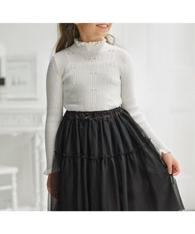 【組曲 / KIDS/KUMIKYOKU】の【110-140㎝】リブニット 人気、トレンドファッション・服の通販 founy(ファニー) ファッション Fashion キッズファッション KIDS トップス・カットソー Tops/Tees/Kids NEW・新作・新着・新入荷 New Arrivals A/W・秋冬 Aw・Autumn/Winter・Fw・Fall-Winter インナー Inner セーター Sweater タートルネック Turtleneck フリル Frills リブニット Rib Knit リボン Ribbon エレガント 上品 Elegant 定番 Standard 透かし Watermark |ID:prp329100004232056