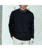 【23区 ゴルフ/23区GOLF / MEN】の【MEN/EC限定】【吸水速乾/UVケア】リブ襟 モックネックシャツ ブラック系|ID: prp329100004232147 ipo3291000000029819790