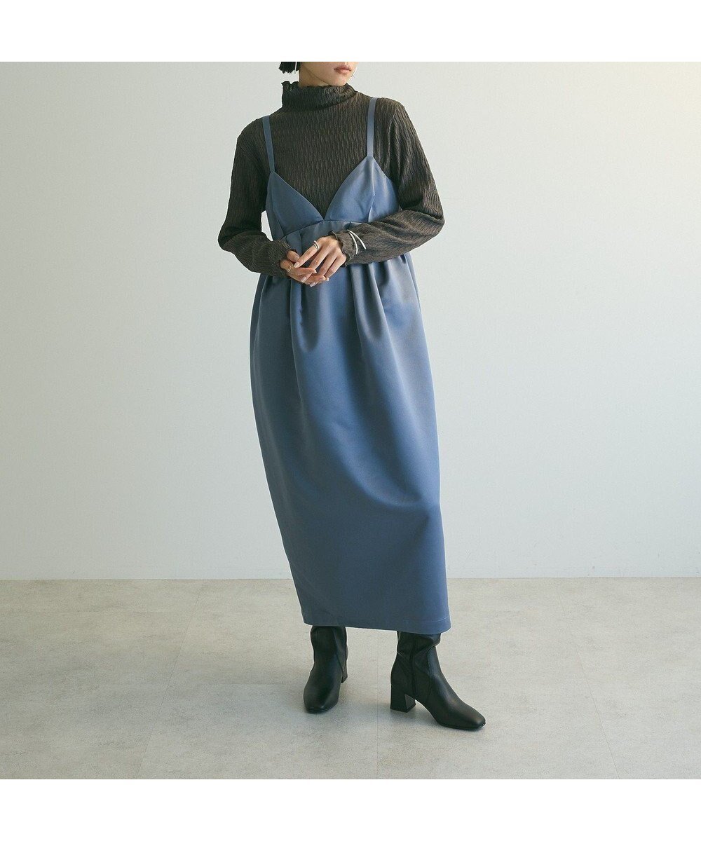 【グリーンパークス/Green Parks】のa.ビスチェワンピース インテリア・キッズ・メンズ・レディースファッション・服の通販 founy(ファニー) 　ファッション　Fashion　レディースファッション　WOMEN　ワンピース　Dress　おすすめ　Recommend　キャミソール　Camisole　トレンド　Trend　ポケット　Pocket　A/W・秋冬　Aw・Autumn/Winter・Fw・Fall-Winter　Blue|ID: prp329100004232167 ipo3291000000031186350