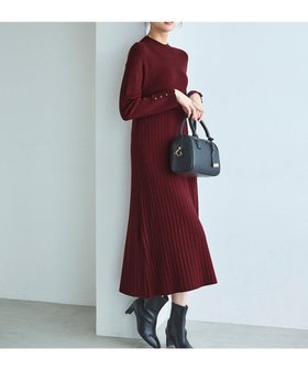 【エニィ スィス/any SiS】の【洗える】求心リブニット ワンピース 人気、トレンドファッション・服の通販 founy(ファニー) ファッション Fashion レディースファッション WOMEN ワンピース Dress ニットワンピース Knit Dresses A/W・秋冬 Aw・Autumn/Winter・Fw・Fall-Winter アクリル Acrylic コーティング Coating ストレッチ Stretch パール Pearl リブニット Rib Knit リラックス Relax エレガント 上品 Elegant 洗える Washable |ID:prp329100004232171