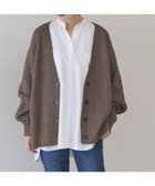 【アメリカンホリック/AMERICAN HOLIC】のバイパチラメ入りVネック片畦ニットカーディガ Brown|ID: prp329100004232172 ipo3291000000029514212