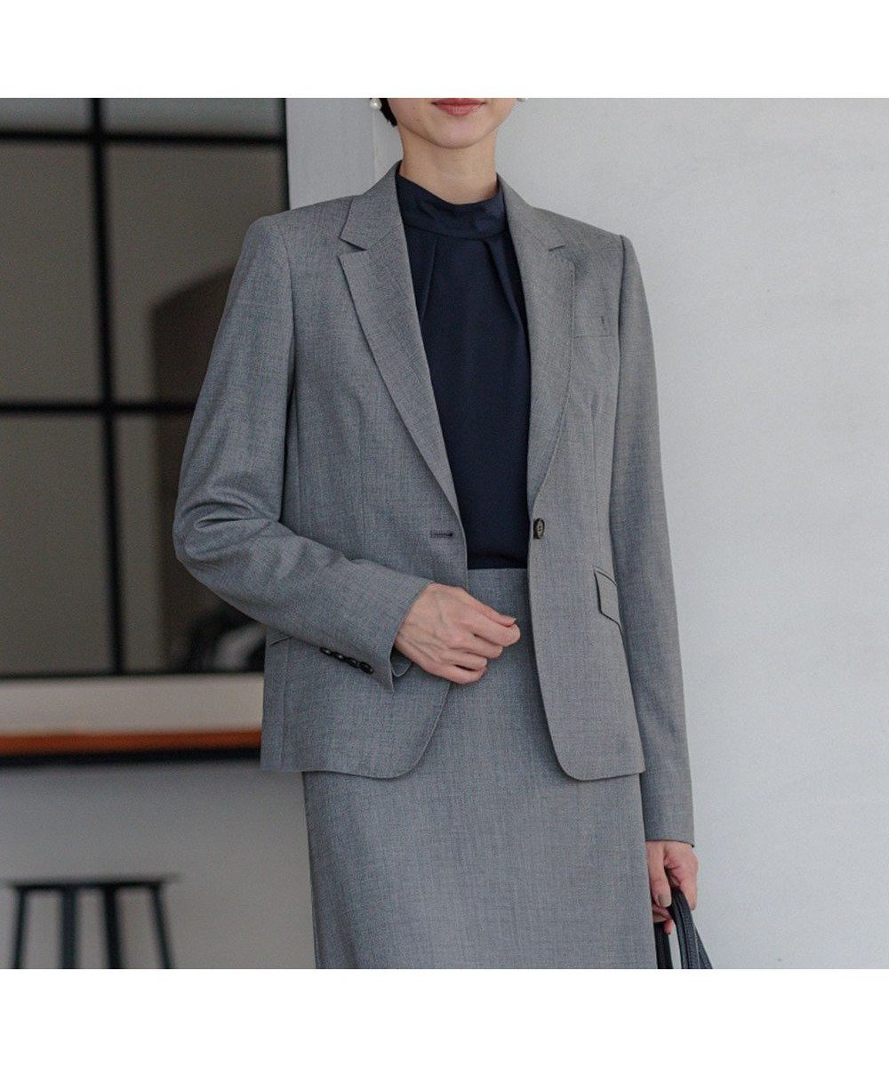 【23区/NIJYUSANKU】の【セットアップ対応】ラフィーネウール 一つ釦 ジャケット 人気、トレンドファッション・服の通販 founy(ファニー) 　ファッション　Fashion　レディースファッション　Fashion for Women　アウター　Coat / Outerwear Collection　レディースジャケット・軽アウター　Jackets　テーラードジャケット / 通勤・きれいめスタイル　Tailored Jackets & Blazers　ジャケット　Jacket, Outerwear　ストレッチ　Stretch, Stretchy Fabric　スーツ　Suit, Formalwear　セットアップ　Set-Up, Coordinated Outfit　タイトスカート　Pencil Skirt, Tight Skirt　テーパード　Tapered, Tapered Pants　定番　Standard, Basic Item　フレア　Flare, Flared　ベーシック　Basic, Essential　マニッシュ　Mannish, Boyish　無地　Plain, Solid Color　ワイド　Wide, Wide Fit　A/W・秋冬　Autumn/Winter　S/S・春夏　SS, Spring/Summer, Warm Season　夏　Summer　エレガント 上品　Elegant　セレモニー　Ceremony　ビジネス 仕事 通勤　Business / Work / Commuting　 other-1|ID: prp329100004232187 ipo3291000000032476110