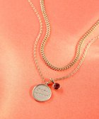 【23区/NIJYUSANKU】のカラーストーン コイン ネックレス ガーネットカラー|ID: prp329100004232206 ipo3291000000035546588