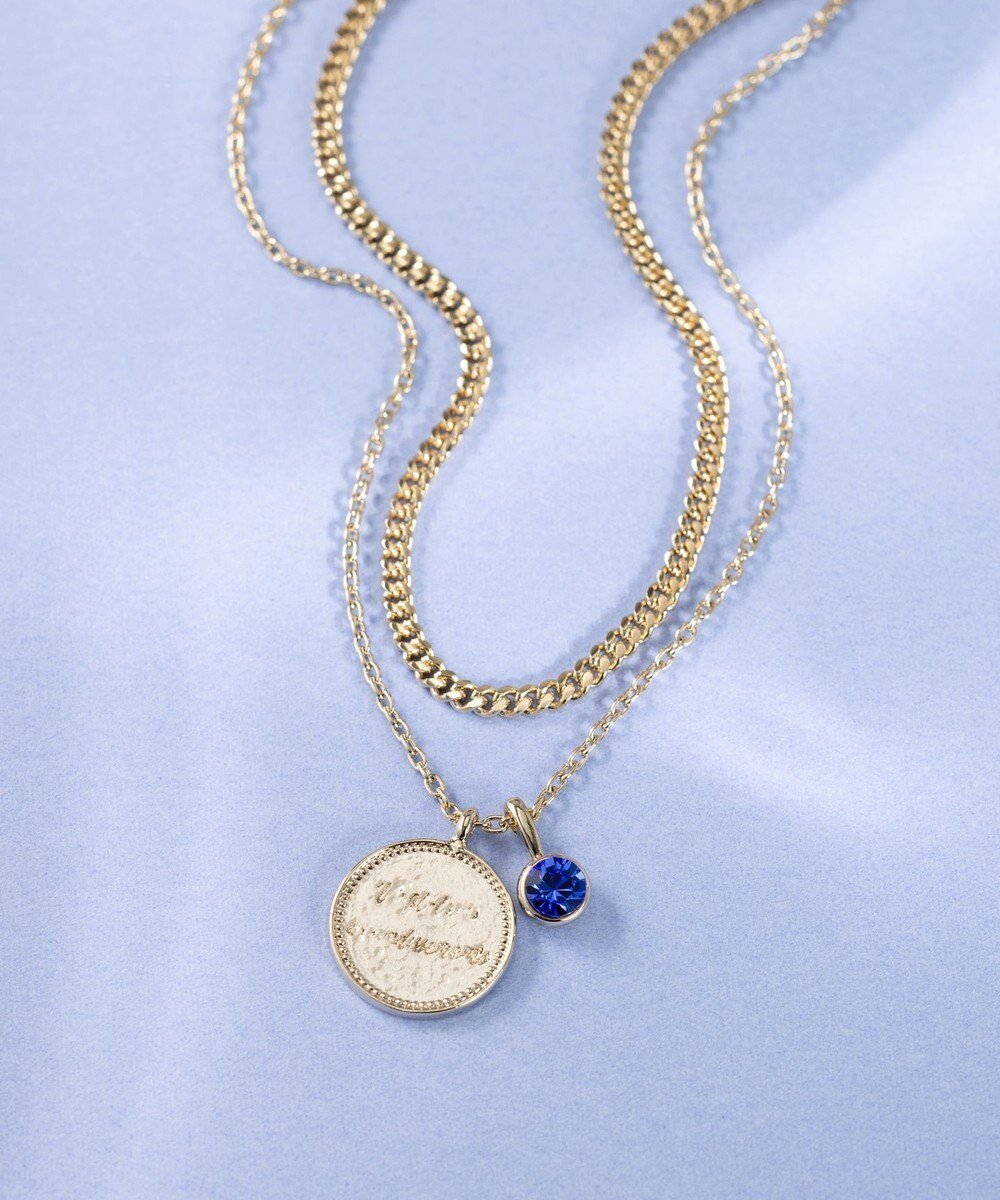 【23区/NIJYUSANKU】のカラーストーン コイン ネックレス インテリア・キッズ・メンズ・レディースファッション・服の通販 founy(ファニー) 　ファッション　Fashion　レディースファッション　Fashion for Women　ジュエリー　Jewelry　ネックレス　Necklaces & Pendants　アクセサリー　Fashion Accessories　ガラス　Glass, Glassware　クリスタル　Crystal, Swarovski　コイン　Coin, Coin Design　ショート　Short, Short Length　シンプル　Simple, Minimal　スウェット / スエット　Sweatshirt, Sweatwear　ストーン　Stone, Gem-Like　ダイヤモンド　Diamond, Brilliant Cut　チェーン　Chain, Chain Strap　チャーム　Charm, Pendant　定番　Standard, Basic Item　ネックレス　Necklace, Pendant Necklace　人気　Popular, Best Seller　おすすめ　Recommended / Our Picks　エレガント 上品　Elegant　サファイアカラー|ID: prp329100004232206 ipo3291000000035546596