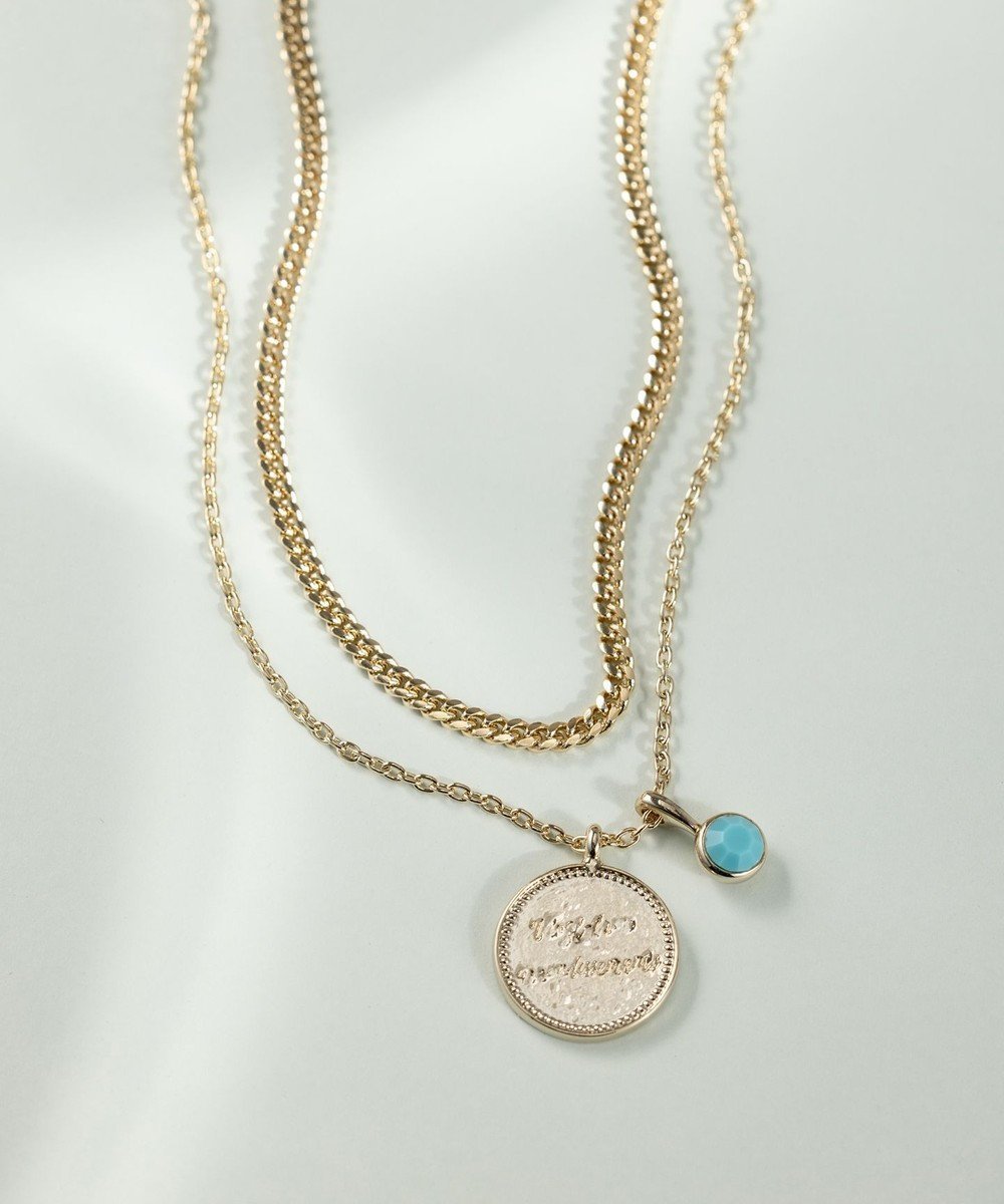 【23区/NIJYUSANKU】のカラーストーン コイン ネックレス インテリア・キッズ・メンズ・レディースファッション・服の通販 founy(ファニー) 　ファッション　Fashion　レディースファッション　Fashion for Women　ジュエリー　Jewelry　ネックレス　Necklaces & Pendants　アクセサリー　Fashion Accessories　ガラス　Glass, Glassware　クリスタル　Crystal, Swarovski　コイン　Coin, Coin Design　ショート　Short, Short Length　シンプル　Simple, Minimal　スウェット / スエット　Sweatshirt, Sweatwear　ストーン　Stone, Gem-Like　ダイヤモンド　Diamond, Brilliant Cut　チェーン　Chain, Chain Strap　チャーム　Charm, Pendant　定番　Standard, Basic Item　ネックレス　Necklace, Pendant Necklace　人気　Popular, Best Seller　おすすめ　Recommended / Our Picks　エレガント 上品　Elegant　ターコイズカラー|ID: prp329100004232206 ipo3291000000035546599