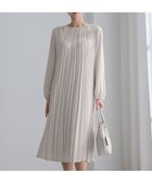 【23区/NIJYUSANKU】の【洗える】クリスタルアムンゼン プリーツワンピース ベージュ系|ID: prp329100004232210 ipo3291000000032425583