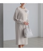 【23区/NIJYUSANKU】の【セットアップ対応】トリアセダブルジョーゼット スリットシフォンスリーブ ワンピース ベージュ系|ID: prp329100004232211 ipo3291000000031988398