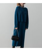 【23区/NIJYUSANKU】の【洗える】レイヤードニットツイン ワンピース ピーコックグリーン系|ID: prp329100004232213 ipo3291000000031837252