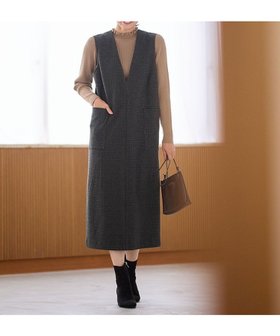 【エニィファム/any FAM】の【手洗い可】ラメチェックジャガードワンピース 人気、トレンドファッション・服の通販 founy(ファニー) ファッション Fashion レディースファッション WOMEN スカート Skirt NEW・新作・新着・新入荷 New Arrivals A/W・秋冬 Aw・Autumn/Winter・Fw・Fall-Winter おすすめ Recommend インナー Inner タートルネック Turtleneck チェック Check ポケット Pocket |ID:prp329100004232267