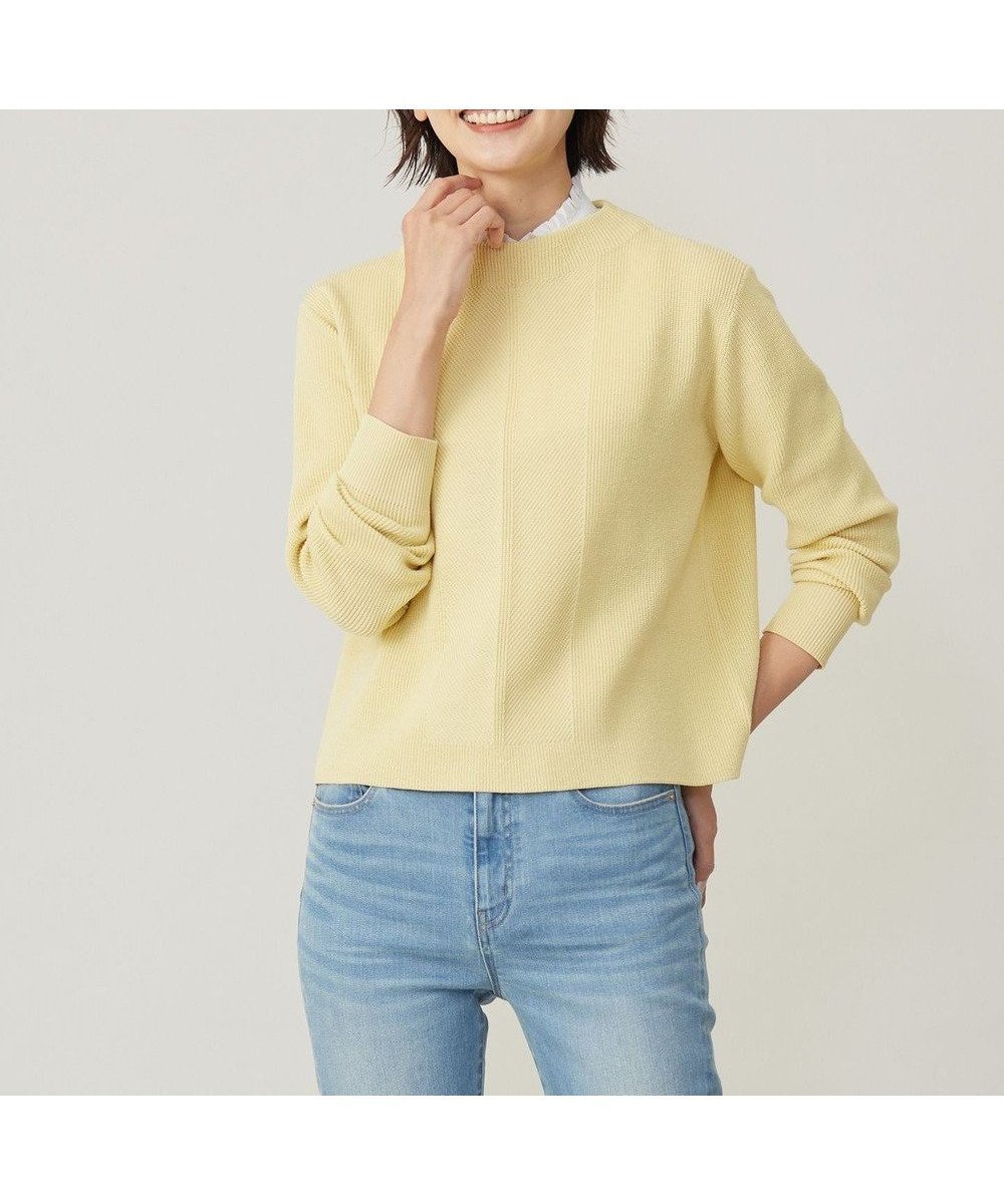 【ジェイ プレス/J.PRESS】の【洗える】CLEAR COTTON BLEND ボトルネック ニット インテリア・キッズ・メンズ・レディースファッション・服の通販 founy(ファニー) 　ファッション　Fashion　レディースファッション　Fashion for Women　トップス・カットソー　Cut & Sew Tops　ニット　Knit Tops & Sweaters　セーター　Sweater, Knitwear　バランス　Balance, Style Balance　フレア　Flare, Flared　ボトルネック　Bottle Neck, Mock Neck　ワイド　Wide, Wide Fit　再入荷　Restock / Back in Stock　冬　Winter / This Winter　洗える　Machine Washable　畦　Ribbed Knit　A/W・秋冬　Autumn/Winter　イエロー系|ID: prp329100004232285 ipo3291000000032686494