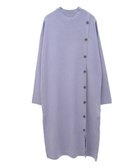 【イェッカ ヴェッカ/YECCA VECCA】の釦デザインハイネックニットワンピ-ス Lavender|ID: prp329100004232305 ipo3291000000029331263