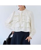 【組曲/KUMIKYOKU】の【KUMIKYOKU NAVY】コンフォータブルドレープ フリルブラウス 人気、トレンドファッション・服の通販 founy(ファニー) ファッション Fashion レディースファッション Fashion for Women トップス・カットソー Cut & Sew Tops シャツ・ブラウス・オフィスカジュアル Elegant Blouses & Button-Ups オケージョン Occasion Wear コレクション Collection, Seasonal Line ジャケット Jacket, Outerwear セットアップ Set-Up, Coordinated Outfit ドレス Dress, One-Piece 人気 Popular, Best Seller フォルム Silhouette, Form フォーマル Formal, Dressy フリル Frill, Ruffle フレア Flare, Flared A/W・秋冬 Autumn/Winter 2022年 2022 S/S・春夏 SS, Spring/Summer, Warm Season 2022-2023秋冬・A/W Autumn/Winter 2022–23 AW22–23 夏 Summer エレガント 上品 Elegant セレモニー Ceremony 入学式 Entrance Ceremony 卒業式 Graduation Ceremony 結婚式 Wedding thumbnail パールホワイト系|ID: prp329100004233327 ipo3291000000033194243