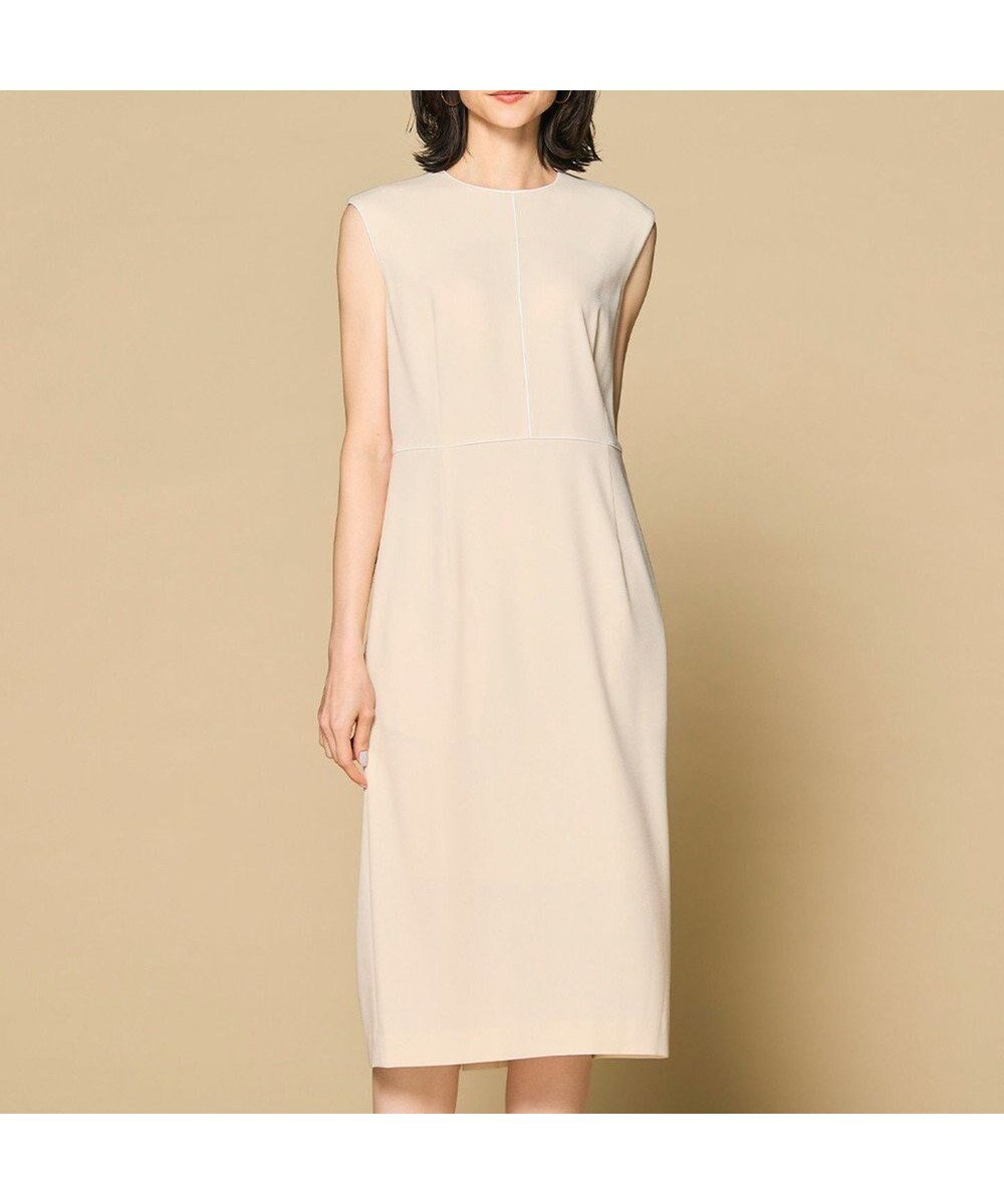 【ベイジ,/BEIGE,】のCINDY / クルーネックドレス インテリア・キッズ・メンズ・レディースファッション・服の通販 founy(ファニー) 　ファッション　Fashion　レディースファッション　Ladies' Fashion Online　ワンピース　Dress　ドレス　Party Dresses　ウォッシャブル　Washable　オケージョン　Occasion　サテン　Satin　ジャケット　Jacket　ストレッチ　Stretch　スーツ　Suit　セットアップ　Set Up　ドレス　Dress　定番　Standard　A/W・秋冬　Aw・Autumn/Winter・Fw・Fall-Winter　S/S・春夏　Ss・Spring/Summer　再入荷　Restock/Back In Stock/Re Arrival　おすすめ　Recommend　夏　Summer　セレモニー　Ceremony　ビジネス 仕事 通勤　Business　Sheer Orange × White|ID: prp329100004233342 ipo3291000000032575268