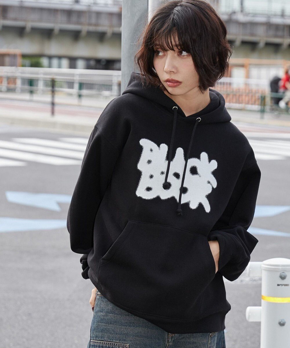 【ウィゴー/WEGO】の【ユニセックス着用ITEM/裏起毛/SMLサイズ展開】リラックスフィットスプレーグラフィックパーカー インテリア・キッズ・メンズ・レディースファッション・服の通販 founy(ファニー) 　ファッション　Fashion　レディースファッション　WOMEN　トップス・カットソー　Tops/Tshirt　パーカ　Sweats　秋　Autumn/Fall　カーゴパンツ　Cargo Pants　ショーツ　Shorts　スマホ　Smartphone　デニム　Denim　トレンド　Trend　パーカー　Hoodie　フロント　Front　冬　Winter　A/W・秋冬　Aw・Autumn/Winter・Fw・Fall-Winter　再入荷　Restock/Back In Stock/Re Arrival　NEW・新作・新着・新入荷　New Arrivals　おすすめ　Recommend　ブラック|ID: prp329100004236166 ipo3291000000029396404