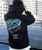 【ウィゴー/WEGO】の【ユニセックス着用ITEM/裏起毛/SMLサイズ展開】リラックスフィットバックロゴジップパーカー ブラック|ID:prp329100004236167