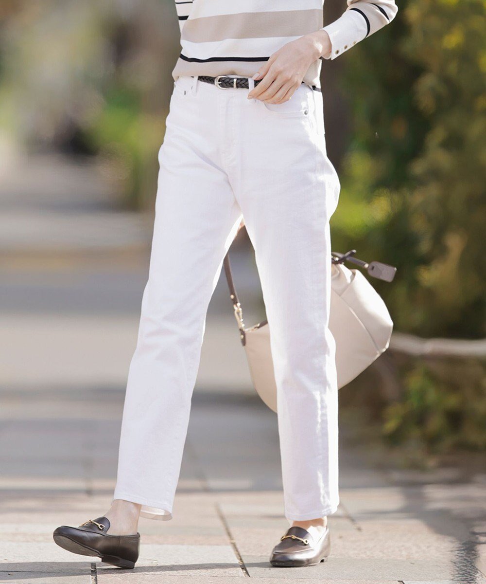 【ジェイ プレス/J.PRESS】の【洗える】BASIC STRETCH DENIM ボーイフィット パンツ インテリア・キッズ・メンズ・レディースファッション・服の通販 founy(ファニー) 　ファッション　Fashion　レディースファッション　WOMEN　パンツ　Pants　デニムパンツ　Denim Pants　インディゴ　Indigo　洗える　Washable　ストレッチ　Stretch　デニム　Denim　フィット　Fit　ブリーチ　Bleach　ポケット　Pocket　ユーズド　Used　A/W・秋冬　Aw・Autumn/Winter・Fw・Fall-Winter　ホワイト系|ID: prp329100004236198 ipo3291000000030489375