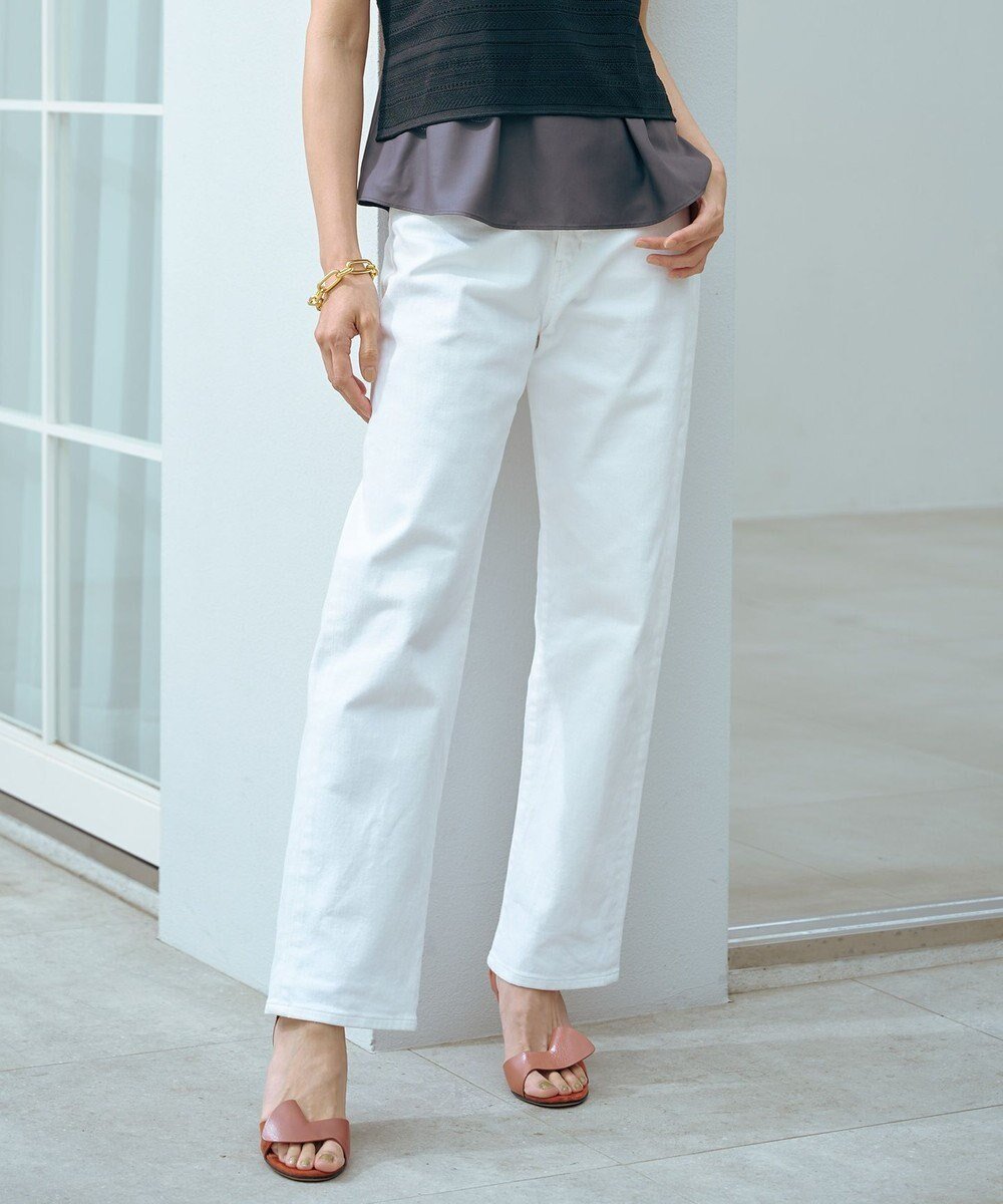 【ジェイ プレス/J.PRESS】の【洗える】BASIC STRETCH DENIM ボーイフィット パンツ インテリア・キッズ・メンズ・レディースファッション・服の通販 founy(ファニー) ファッション Fashion レディースファッション Fashion for Women パンツ Pants & Trousers デニムパンツ・ジーンズ・美脚デニム Denim Jeans & Pants インディゴ Indigo Denim 洗える Machine Washable ストレッチ Stretch, Stretchy Fabric デニム Denim, Jeans Material フィット Fit, Slim Fit ブリーチ Bleach, Washed Finish ポケット Pocket, Pocket Detail ユーズド Used, Vintage-Look A/W・秋冬 Autumn/Winter ホワイト系|ID: prp329100004236198 ipo3291000000034188630