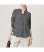 【アイシービー/iCB】の【WEB限定・UVケア・速乾・洗える】BackSatinAmunzen キーネックブラウス ブラック柄系|ID: prp329100004237010 ipo3291000000032663169