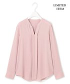 【アイシービー/iCB】の【WEB限定・UVケア・速乾・洗える】BackSatinAmunzen キーネックブラウス ヘイズピンク系|ID: prp329100004237010 ipo3291000000032663170
