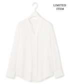 【アイシービー/iCB】の【WEB限定・UVケア・速乾・洗える】BackSatinAmunzen キーネックブラウス オフホワイト系|ID: prp329100004237010 ipo3291000000032663171