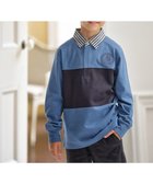 【ジェイ プレス/J.PRESS / KIDS】の【110-130cm】襟ストライプ ブロッキングポロシャツ ブルー系2|ID: prp329100004238285 ipo3291000000029382397