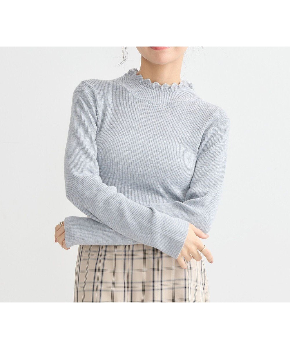 【アースミュージックアンドエコロジー/earth music&ecology】のレーシーハイネックリブプルオーバー 人気、トレンドファッション・服の通販 founy(ファニー) 　ファッション　Fashion　レディースファッション　WOMEN　トップス・カットソー　Tops/Tshirt　ニット　Knit Tops　プルオーバー　Pullover　おすすめ　Recommend　インナー　Inner　シンプル　Simple　スカラップ　Scalloped　セーター　Sweater　フィット　Fit　ポケット　Pocket　レース　Race　A/W・秋冬　Aw・Autumn/Winter・Fw・Fall-Winter　 other-1|ID: prp329100004239400 ipo3291000000031942544