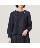【自由区/JIYU-KU】の【カタログ掲載・セットアップ対応・洗える】フラワーオパールプルオーバー ブラウス ネイビー|ID:prp329100004239476