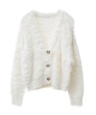 【グリーンパークス/Green Parks】の・Petit Fleur シャギーニットカーディガン Off White|ID:prp329100004239499