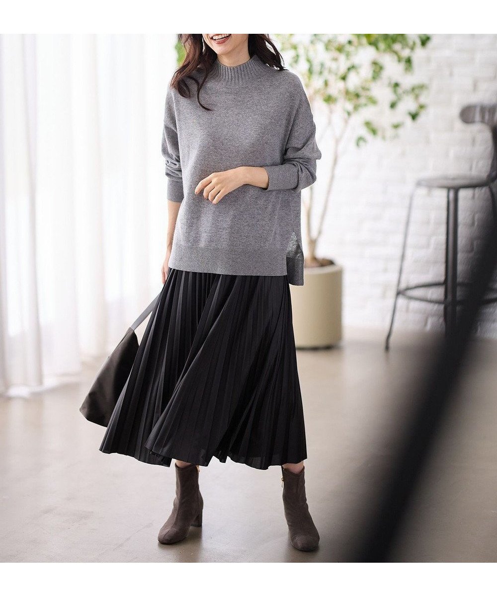 【エニィファム/any FAM】の【洗濯機可/ウエストゴム】レザーライクプリーツスカート 人気、トレンドファッション・服の通販 founy(ファニー) 　ファッション　Fashion　レディースファッション　Fashion for Women　スカート　Skirts　プリーツスカート / 上品フェミニンスタイル　Pleated Skirts　おすすめ　Recommended / Our Picks　プリーツ　Pleats, Pleated　エレガント 上品　Elegant　洗える　Machine Washable　A/W・秋冬　Autumn/Winter　 other-1|ID: prp329100004239517 ipo3291000000033554022