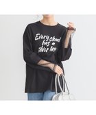 【アースミュージックアンドエコロジー/earth music&ecology】の箔プリントグラフィックロンTee Black|ID:prp329100004239630