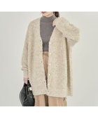 【グリーンパークス/Green Parks】のブークレーVネックミディ丈カーディガン Beige|ID: prp329100004242222 ipo3291000000029505117