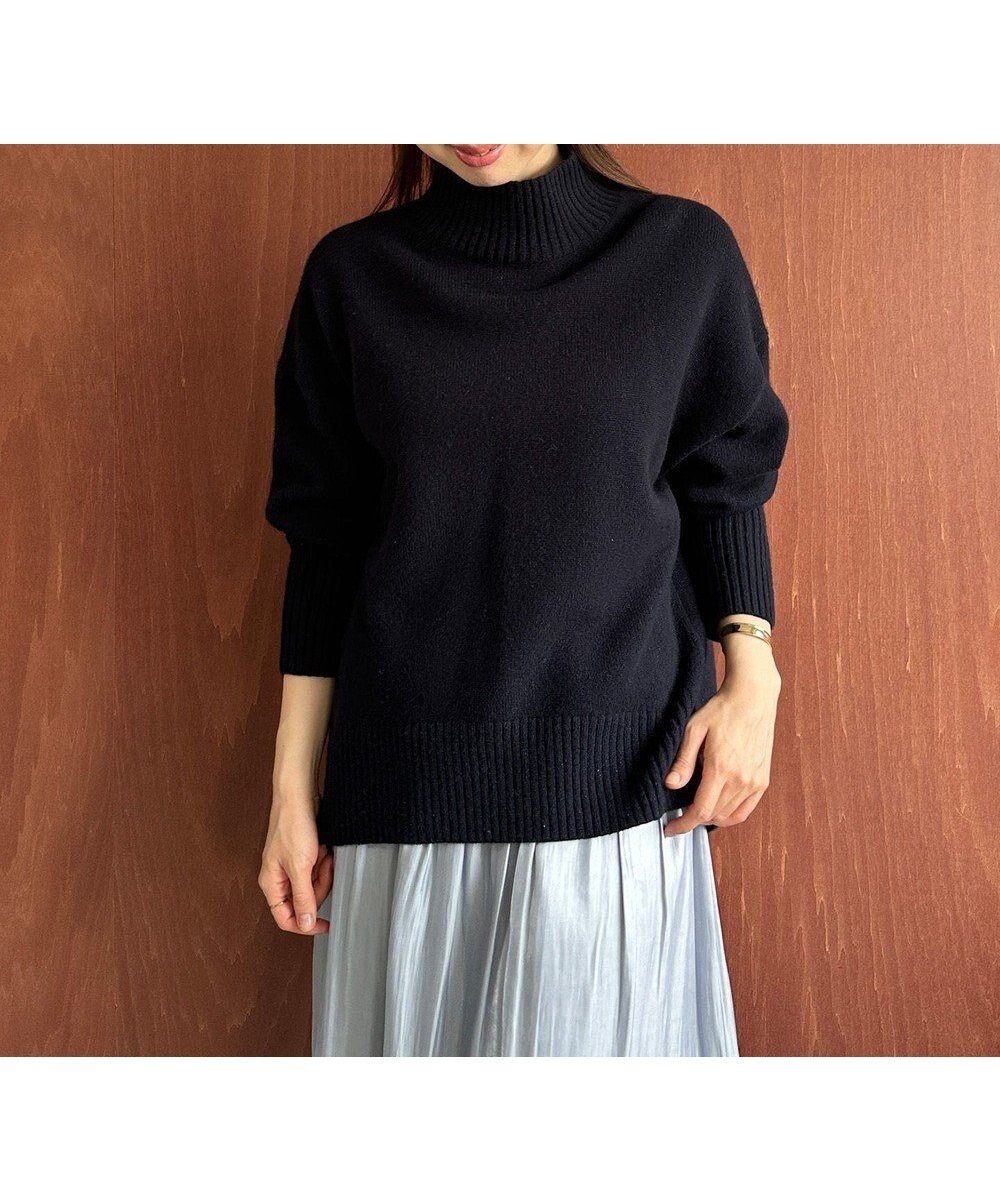 【アンフィーロ 自由区/UNFILO】の【洗える】カシミヤブレンド ハイネック ラメニット インテリア・キッズ・メンズ・レディースファッション・服の通販 founy(ファニー) 　ファッション　Fashion　レディースファッション　Ladies' Fashion Online　トップス・カットソー　Tops/Tshirt　ニット　Knit Tops　ウォッシャブル　Washable　洗える　Washable　カシミヤ　Cashmere　スリット　Slit　セーター　Sweater　雑誌　Magazine　トレンド　Trend　ハイネック　High Neck　ラウンド　Round　A/W・秋冬　Aw・Autumn/Winter・Fw・Fall-Winter　ネイビーラメ|ID: prp329100004242241 ipo3291000000032603427