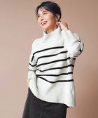 【アンフィーロ 自由区/UNFILO】の【洗える】カシミヤブレンド ハイネックニット グレーボーダー|ID: prp329100004242242 ipo3291000000033184405