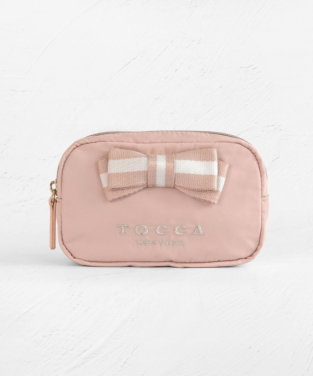 【トッカ/TOCCA】の【WEB限定】BICOLOR RIBBON POUCH ポーチ インテリア・キッズ・メンズ・レディースファッション・服の通販 founy(ファニー) 　ファッション　Fashion　レディースファッション　WOMEN　財布　Wallets　ポーチ　Pouches　2025年　2025　S/S・春夏　Ss・Spring/Summer　シンプル　Simple　フォルム　Form　フロント　Front　ポケット　Pocket　ポーチ　Pouch　モダン　Modern　リボン　Ribbon　リュクス　Luxe　夏　Summer　財布　Wallet　ピンク系|ID: prp329100004243306 ipo3291000000029434530